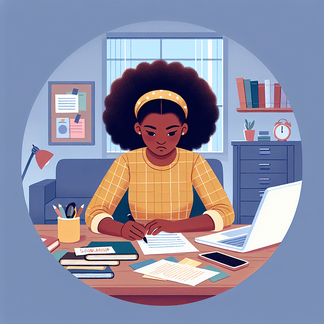 student personalizing a scholarship application