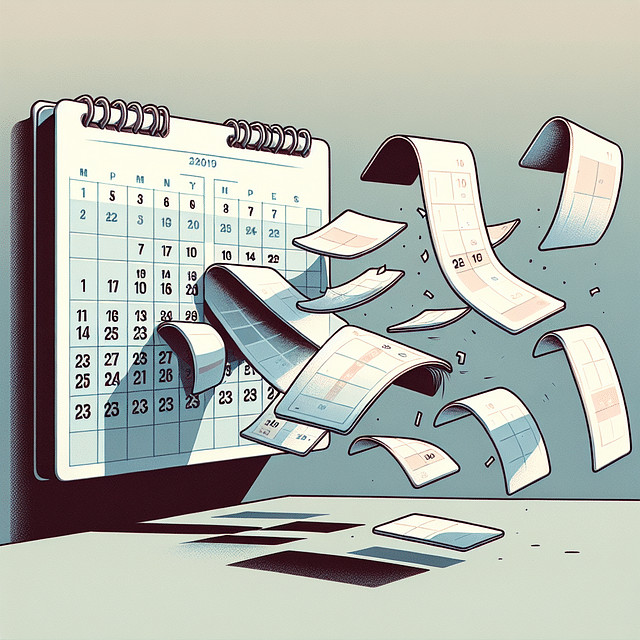 calendar pages falling off