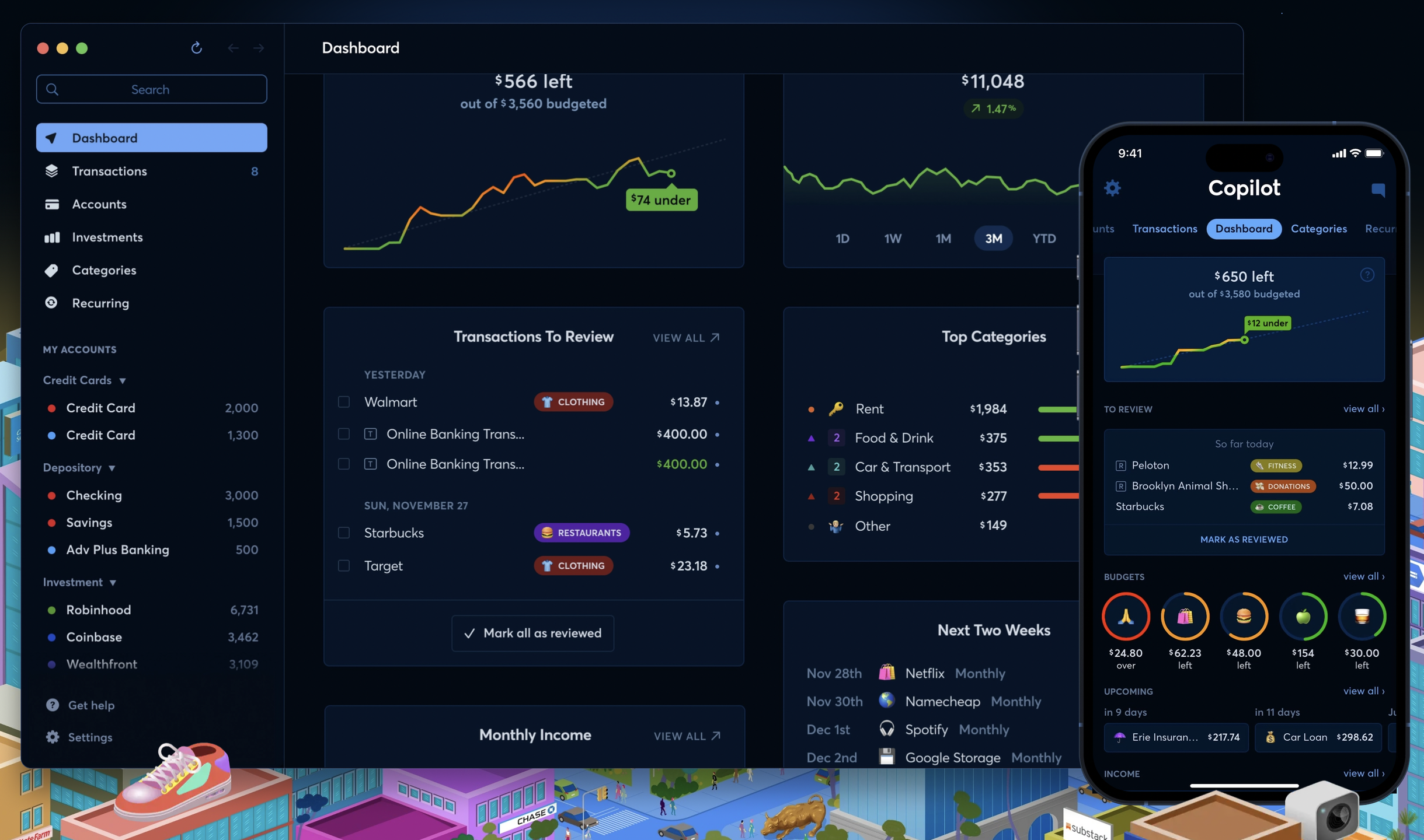 YNAB app screenshots