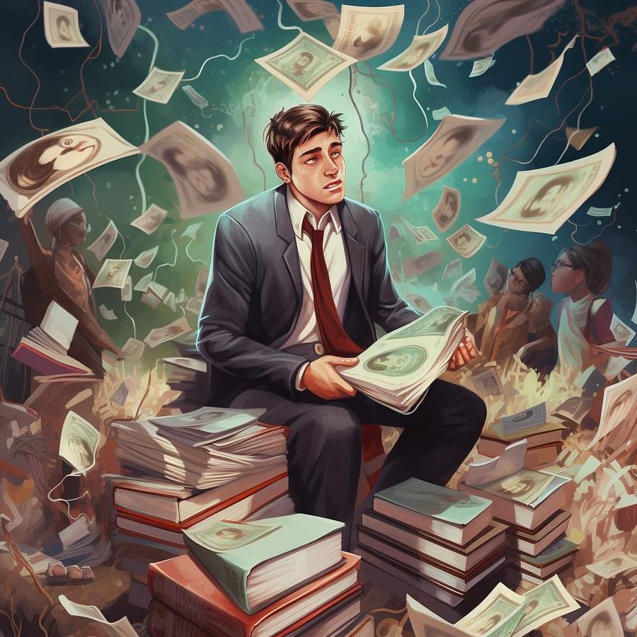 Illustration of student loan interest accruing over time